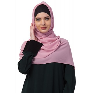 Plain chiffon hijab- Puce Pink